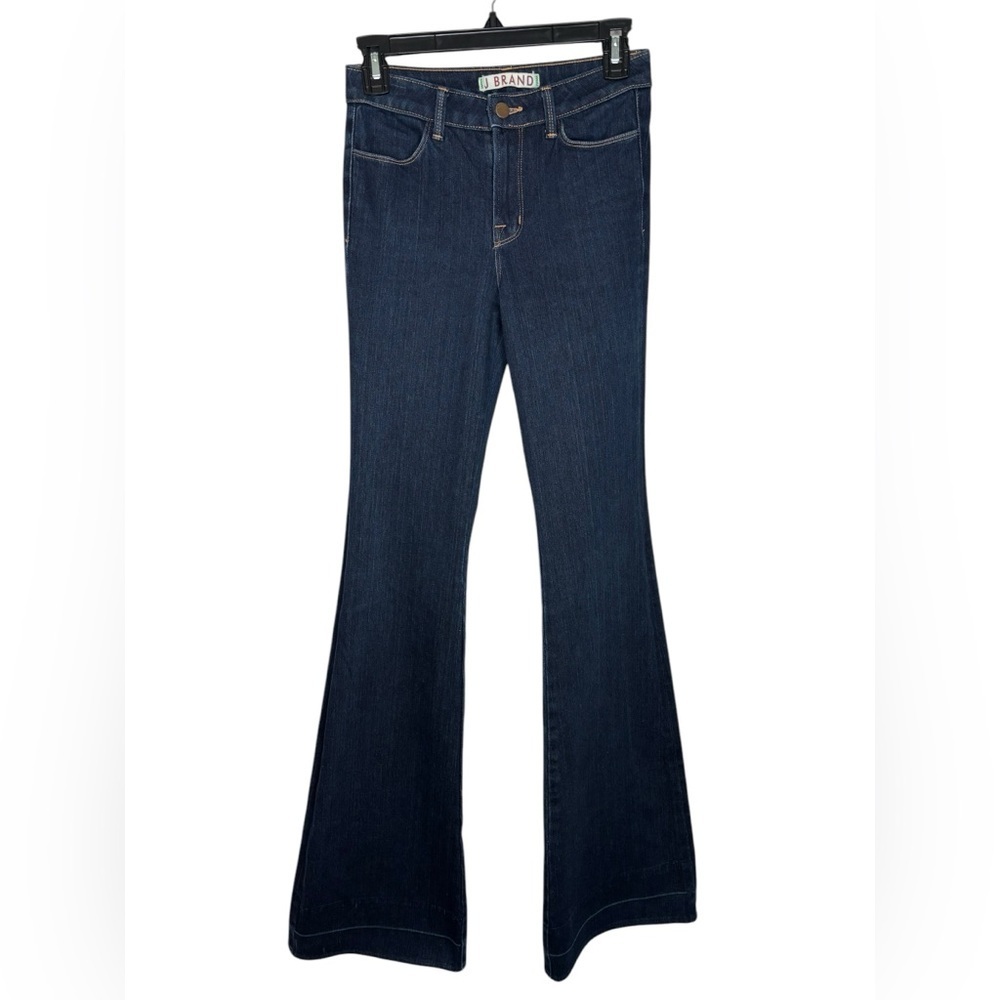 J Brand The Doll Flared Jeans Womens Blue Dark Wash Denim 4-Way Stretch 26